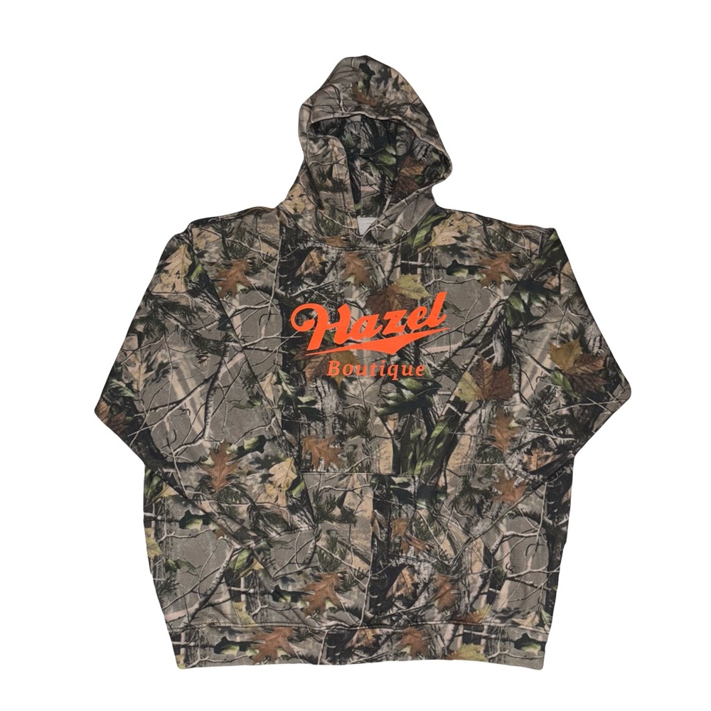 NEW Women’s Hazel Boutique HB Hunter Hoodie Real Tree Camo Sweatshirt  2XL XXL